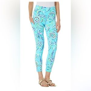 Lilly Pulitzer Weekender High-Rise Midi Bermuda Blue Turtle size xsmall